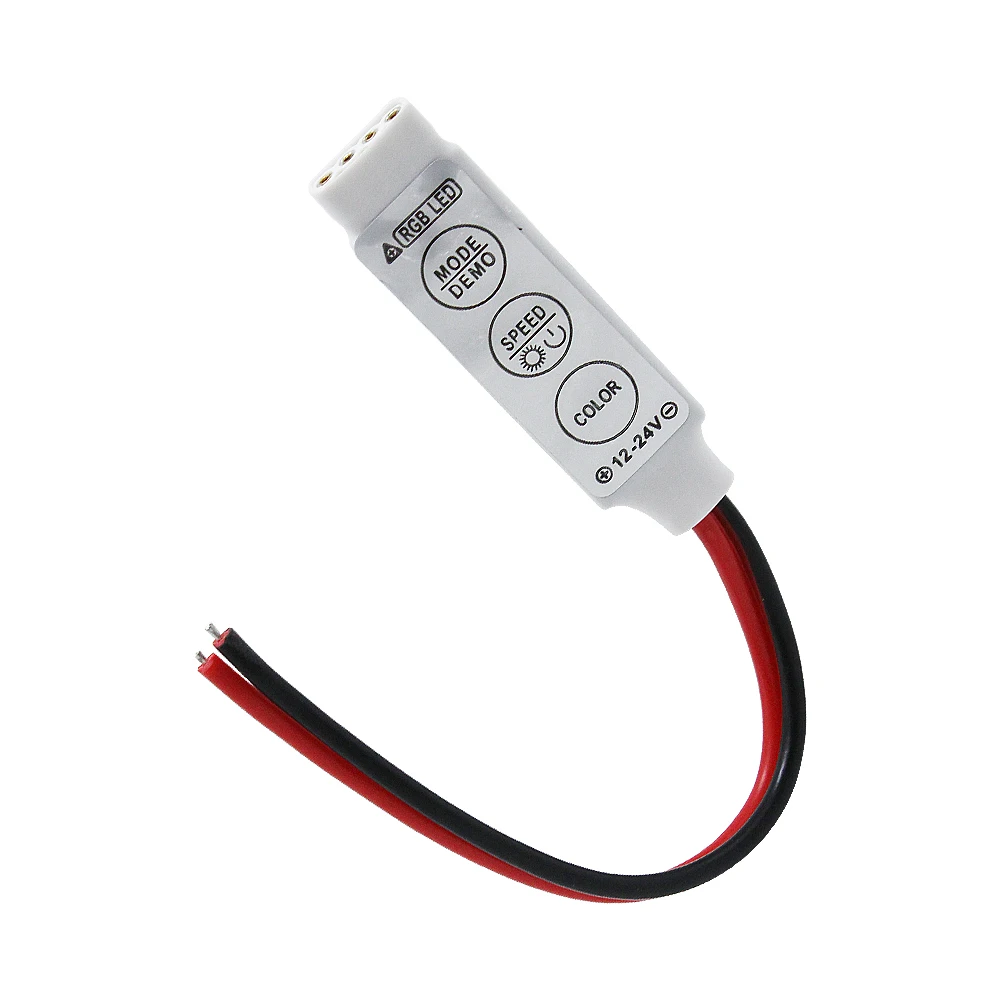 RGB контроллер диммер 19 динамических режимов 20 цветов 12 В 24 3 клавиши для 5050 3528 5630 5730
