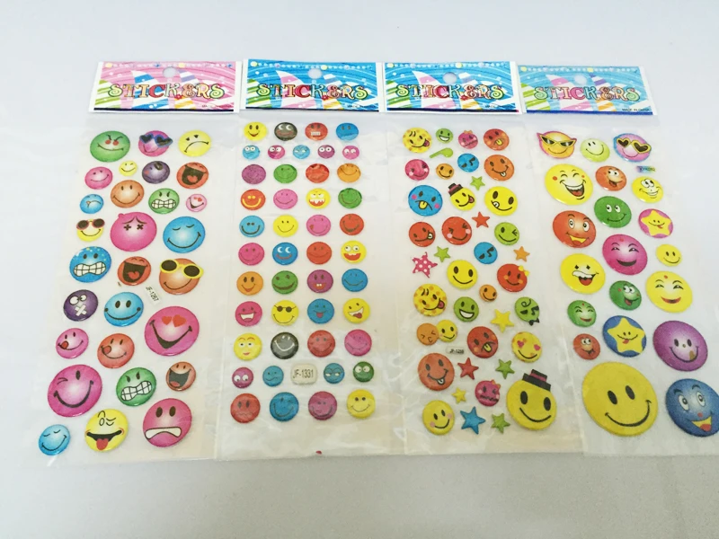 12pcs cut sticker Emoji Smile face stickers for notebook, message Twitter Large Viny Instagram