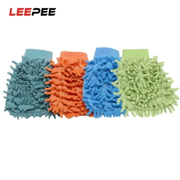 

LEEPEE 1 piece Car Wash Glove Ultrafine Fiber Chenille Microfiber Home Cleaning Window Washing Tool Auto Care Tool Car Drying