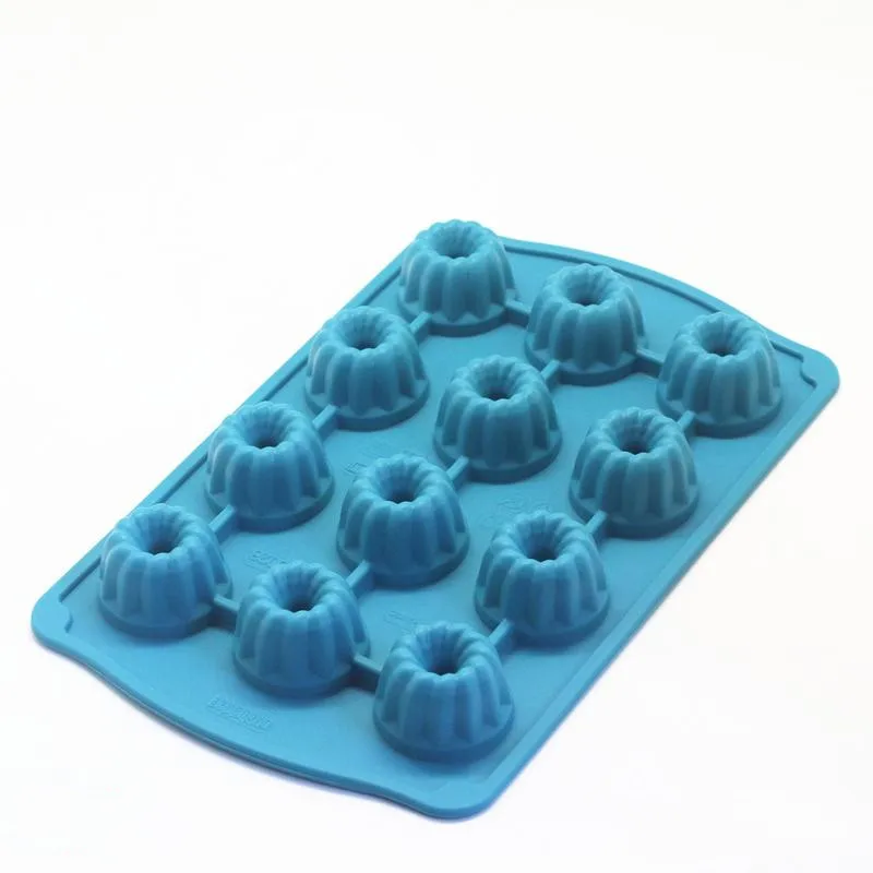 Download Aliexpress.com : Buy 1pc Baking Tool Food Grade Silicone Cake Mold Mini Savarin Moulds 12 Cavity ...