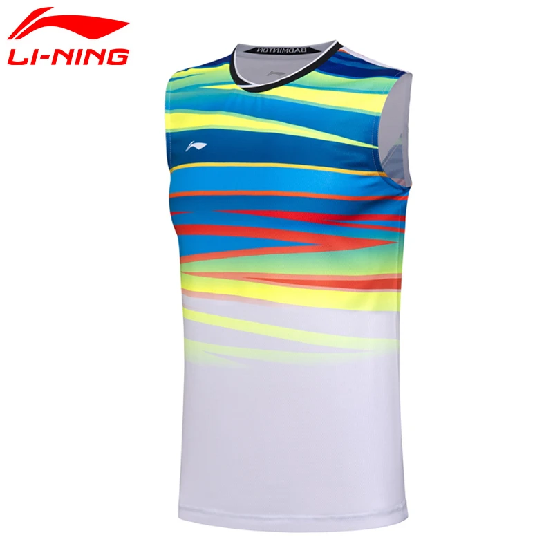 

(Break Code)Li-Ning Men AT DRY Badminton Vest Breathable Shirts Competition Top Comfort li ning LiNing Sport Vest AVSM101 MTN033