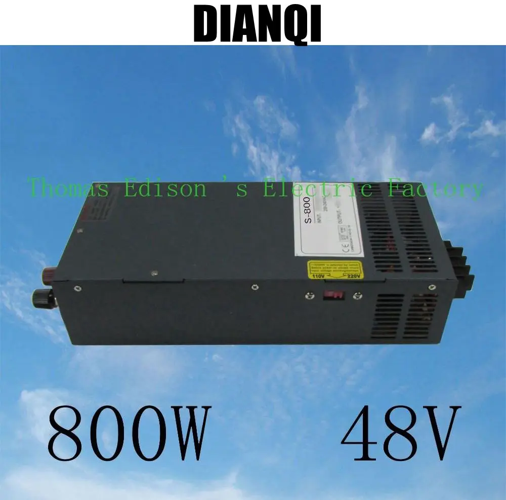 

converter power suply 48v 800w ac to dc power supply high quality input 110v 220v output 48v S-800-48 ac dc