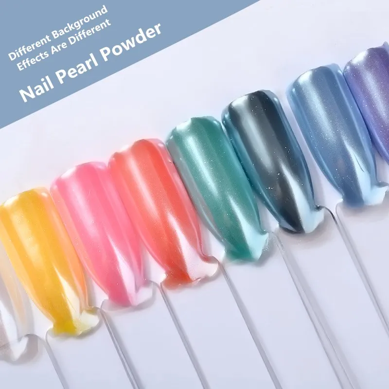 2 جرا/صندوق diy الماس حورية البحر حورية اللؤلؤ ماتي الأبيض مسمار الفن بريق مسحوق غبار بالكروم ل uv gel