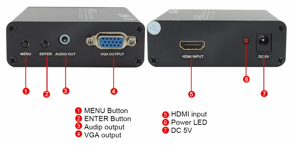 LINK-MI HV01 HDMI к VGA автомасштабирование HD видео конвертер с аудио выходом для HD tv CRT/lcd/СВЕТОДИОДНЫЙ Проектор Монитор до 1080 p