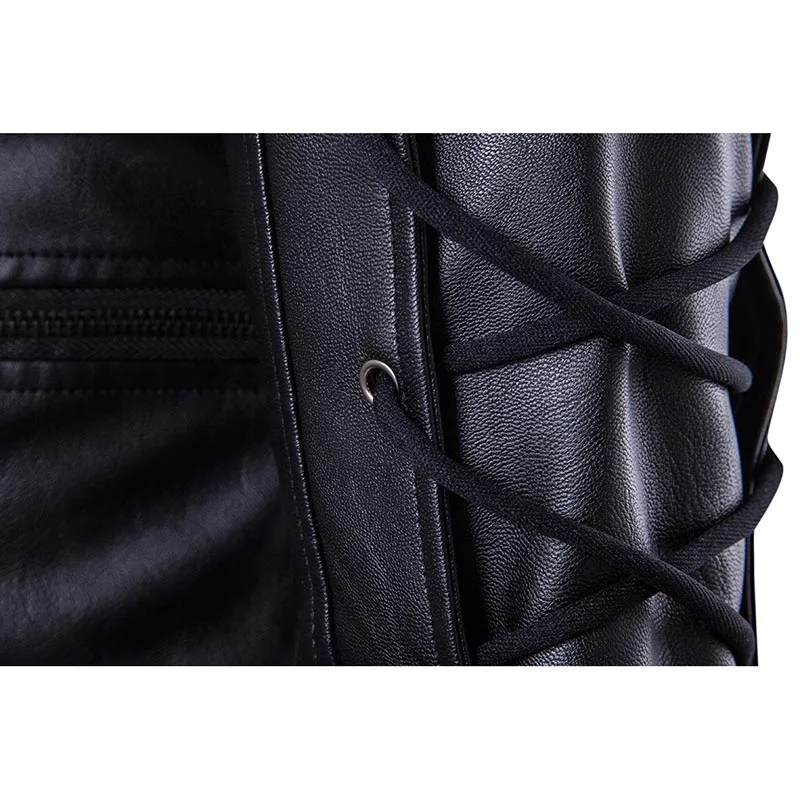 High Quality Men faux leather Streetwear coat Men Drawstrings Motorcycle Jackets Hiphop skateboard Punk Leather Jacket 072806 High Quality Men faux leather Streetwear coat Men Drawstrings Motorcycle Jackets Hiphop skateboard Punk Leather Jacket 072806
