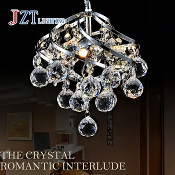

Z modern Led crystal pendant light restaurant lamp stair lighting entranceway ceiling lamp single-head droplight
