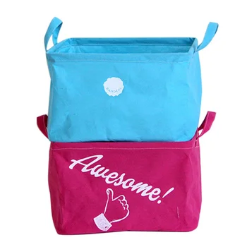 

Foldable Non-Woven Fabric Desk Top Cosmetics Storage Box Office Stationery Storage Small Objects Basket Organization New 0259