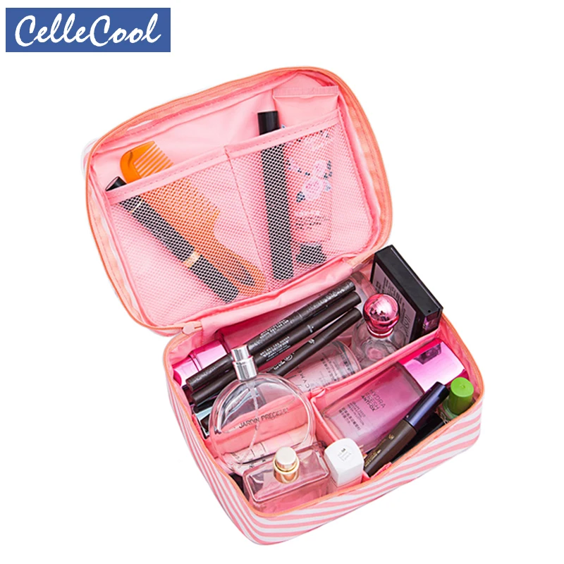جديد مستحضرات التجميل حقيبة المرأة الساخن بيع متعددة الوظائف حقائب مكياج السفر مستلزمات المنظم للماء الإناث تخزين المكياج حالات
