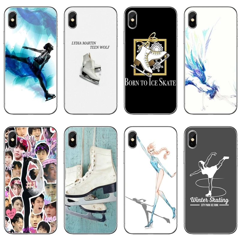 

Luxury Figure skating and Ice Skating For Apple iPhone 8 7 plus 6s 6 plus X XR XS Max SE 5s 5c 5 4s 4 TPU Soft phone cover case