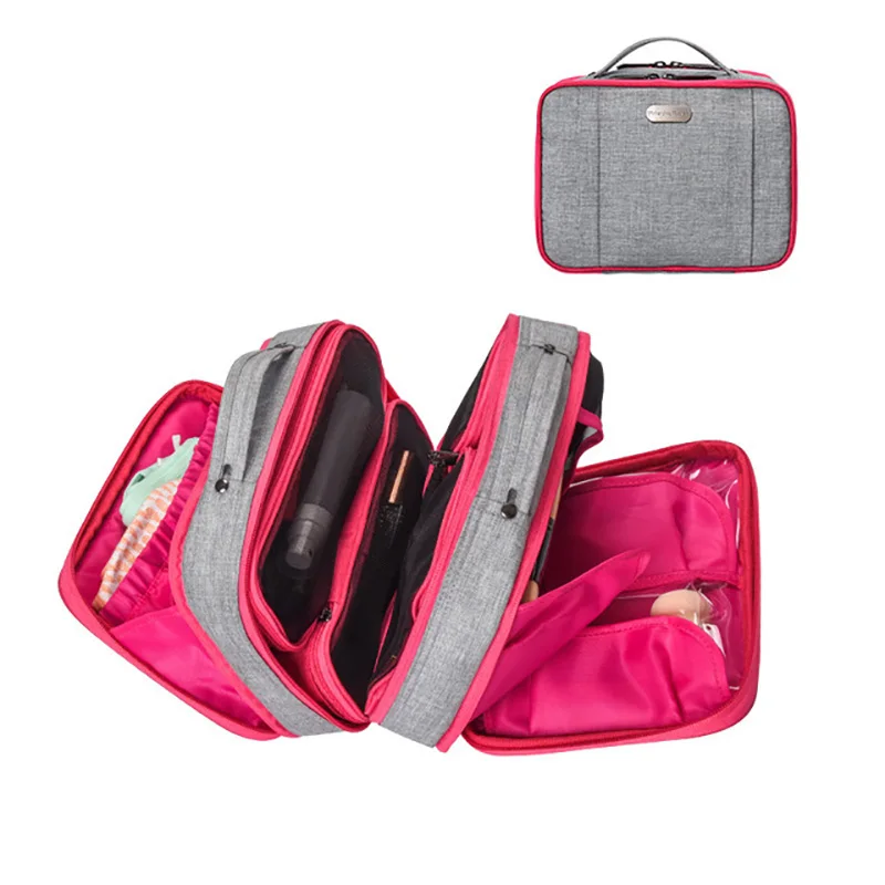 

Professional Cosmetic Bag Portable Large Capacity Manicure Beauty Big Size Multi-layer Toolbox Storage Box Cosmetic Case