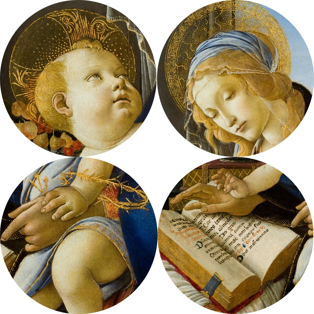 Sandro Botticelli The Virgin and Child Canvas настенные картины Madonna of Book знаменитая картина