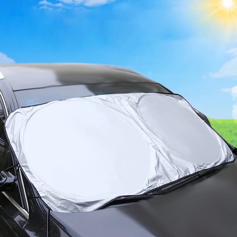 

AUTO Silver Windshield Cover Front Rear Window Sunshades Visor UV Protector Shield Film Reflective Covers 150x70cm