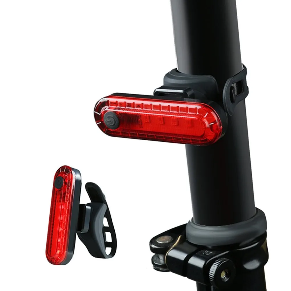 

Mountain Bike MTB Riding Equipment USB Rechargeable Bicycle Tail Light Night Light Signal Light Red Safety Warning Lamp
