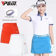 PGM летние женские хлопковые однотонные Гольф-юбки дышащие быстросохнущие женские плиссированные мини-юбки анти спортивные шорты юбки