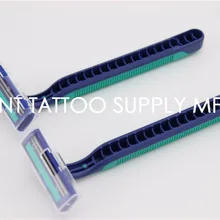 10 шт./лот Фирменная Новинка одноразовые татуировки Бритвы Нержавеющая сталь twin лезвия для профессионального татуировки продукты