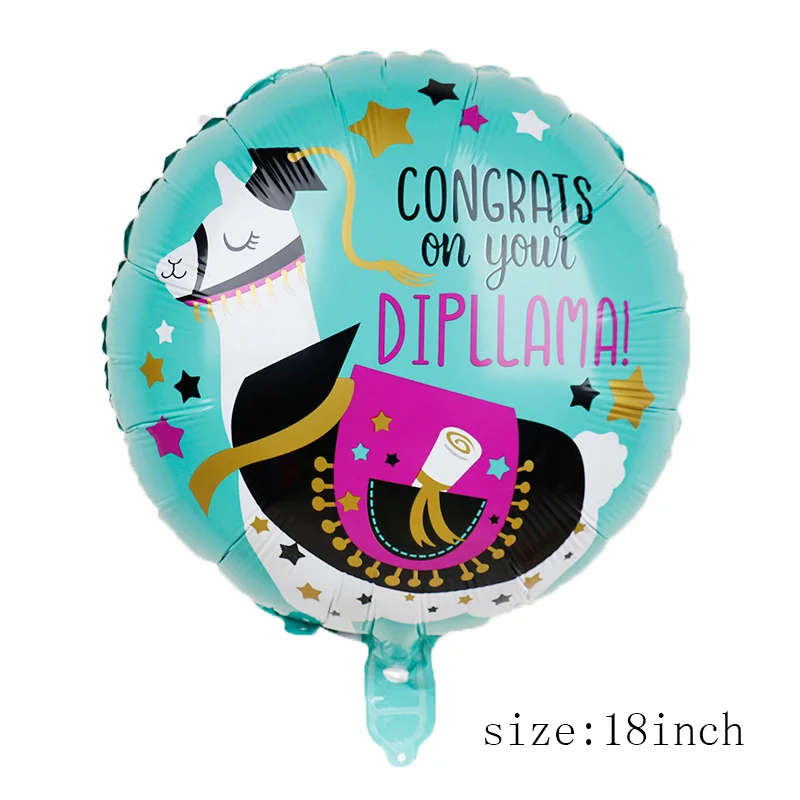 18R048B04 congrats 1 шт. ламы Фольга воздушные шары с рисунками зверей из мультфильмов ламы шар украшения на свадьбу и день рождения, на праздник, сувениры и подарки Альпака воздушные шары гелиевые шары - Цвет: 18R048B04 congrats