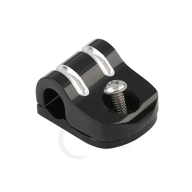 Black Chrome Clutch Cable Clip For Harley Davidson Softail Deluxe Slim