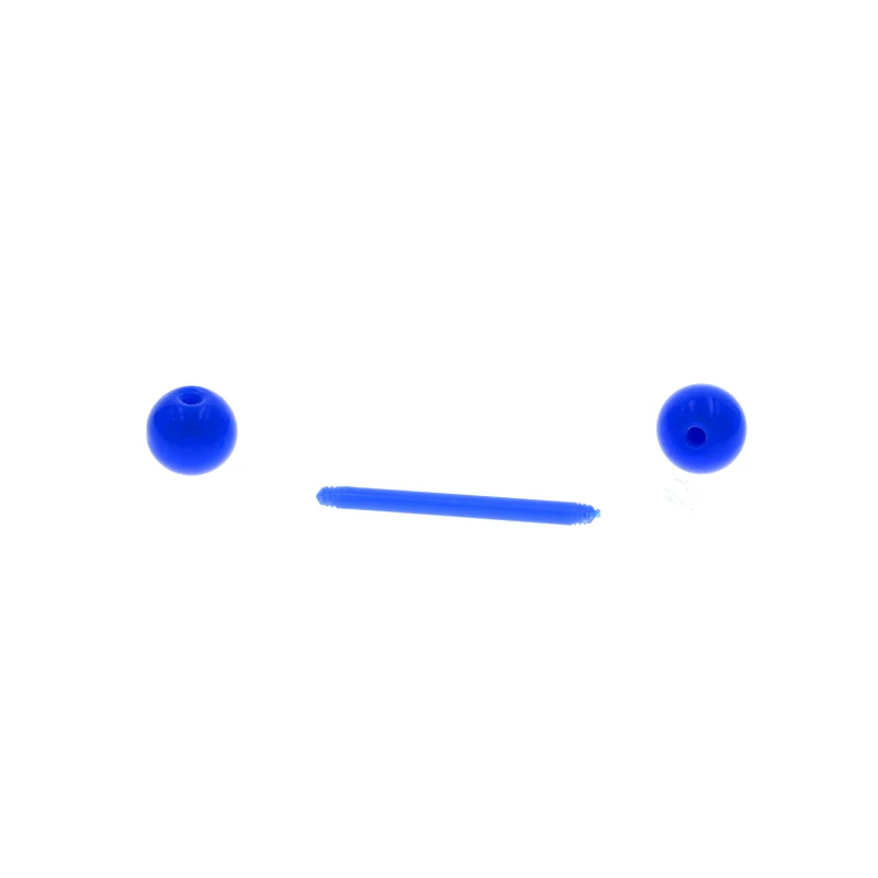 2 pcs/Lot Luminous Indian Style 1.6*19*6mm Straight Barbell Tongue Piercing 14 Gauge Acrylic Body Jewelry Tragus Nipple Ring - Image 5