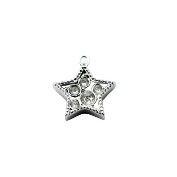 

Beadsnice Sterling silver jewelry charm 925 star pendants can fit stones pendant for women necklace and pendant chain ID 30453
