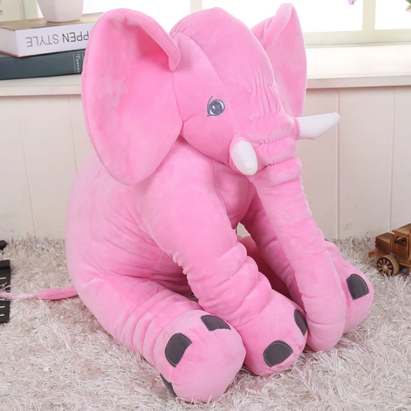 Подушка для шеи, мультяшная большая плюшевая игрушка-слон для детей, Спящая сплошная разноцветные подушки, кукла-Слон, детская подушка в подарок на день рождения