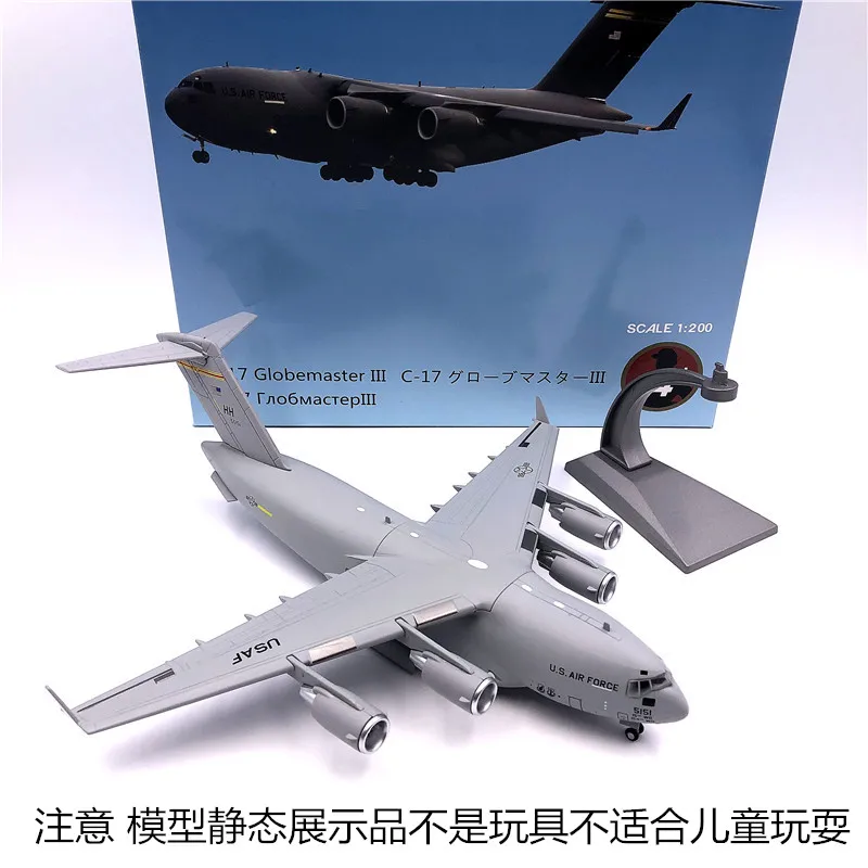 

WLTK 1/200 Scale C-17 Globemaster III Strategic and Tactical Airlifter Diecast Metal Military Plane Model Toy For Collection