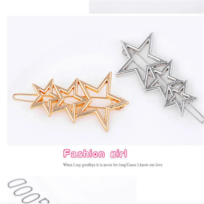 

1PC Women Star Metal Hairpins Girls Barrette Hair Clips Hairgrip Wedding Bridal Pentacle Hair Styling Accessories Gift for girl