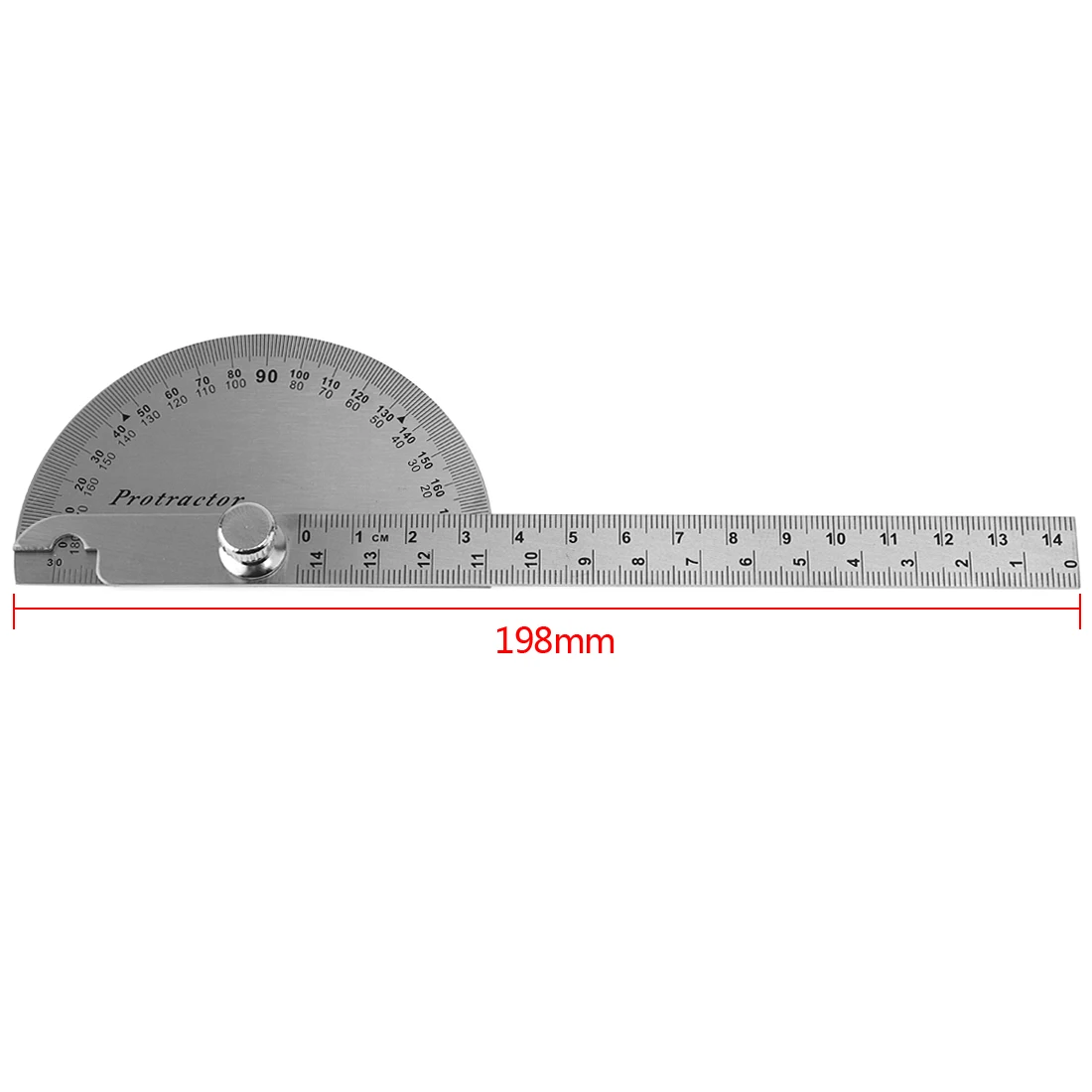 0-180 градусов нержавеющая сталь круглая головка Поворотная измерительная линейка Регулируемый Угол транспортир для промышленного измерения