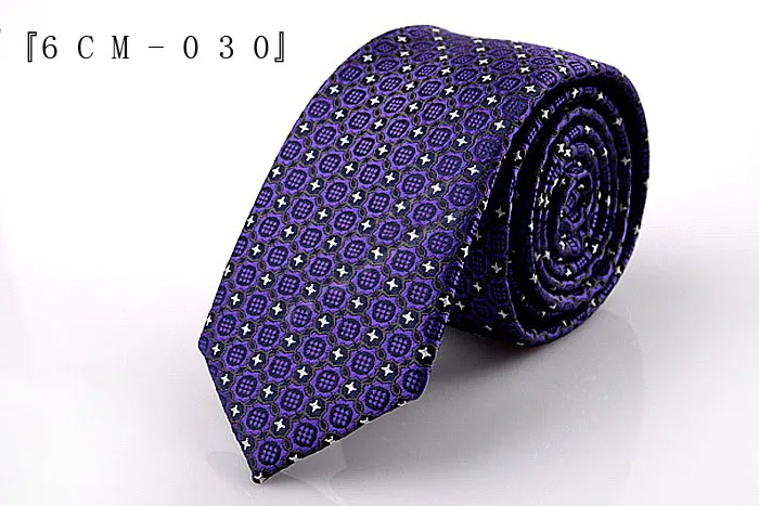 Mens Polyester Skinny Tie 6cm Slim Fashion Neck Tie Green Red Flower Striped Leisure Necktie Business Wedding Neckwear Gift Ties - Цвет: F30