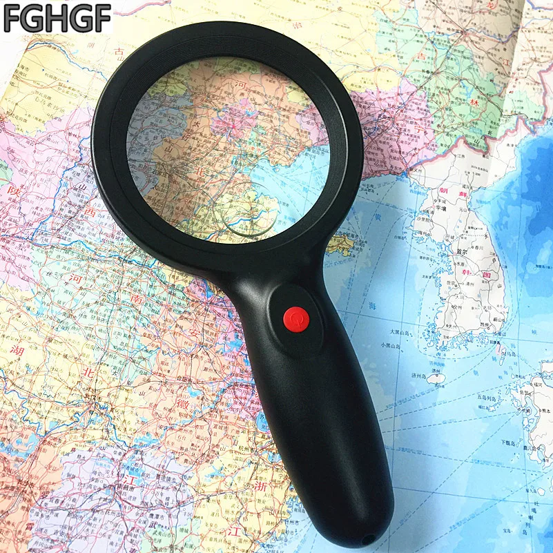 

FGHGF OK98 LED Light Magnifier 5X/15X Times Repair Tool Handheld Magnifier Survival Outdoors Reading Collection Student Science