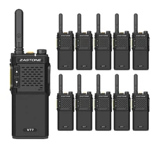 10pcs Zastone ZT-V77 Mini Radio Portable Walkie Talkie UHF 400-470MHz Frequency Radio Communicator Handheld Transceiver CB Radio