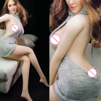 

Mnotht 1/6 Female Clothes Clothing Sexy Halted Sweater Gray Pros and cons to wear Fit 12 Inch Phicen/TTL/HT/Jodoll Action Figure