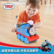 

Free Shipping ThomasTrain's Studious Thomas Bilingual Acousto-optic Steam Train FBT80 Pre-school Educational Toys for Children