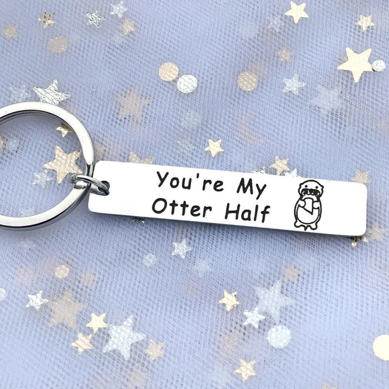 Парный брелок Lovers I Find/You'm My Otter Half Key Ring Для парня девушки брелок подарки ювелирные изделия