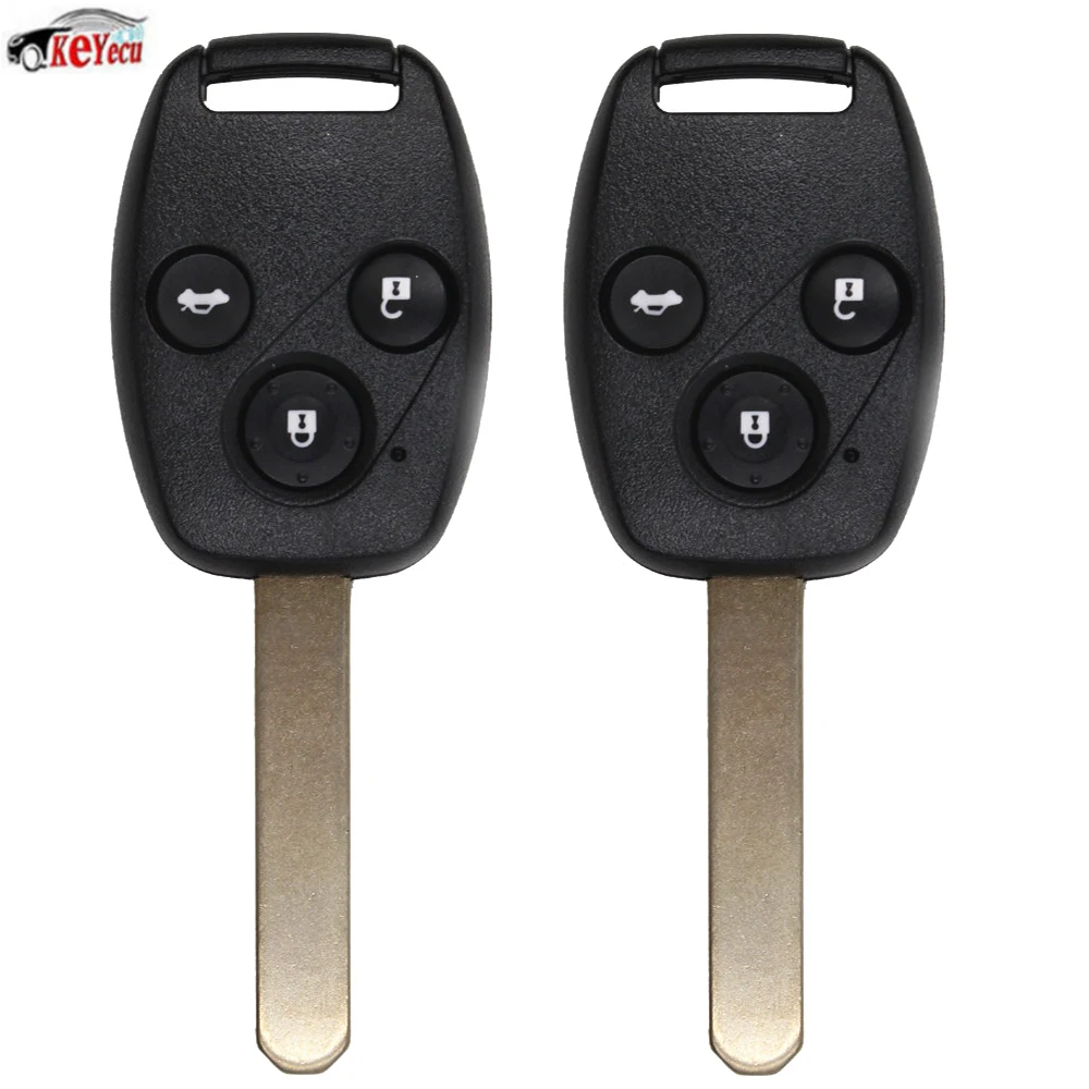 KEYECU 2 предмета дистанционного ключа с 3 кнопки 433 МГц ID8E чип для Honda Accord 2006-2009 Джаз 2006-2008 CR-V 2006-2008 FRV 2007-2009