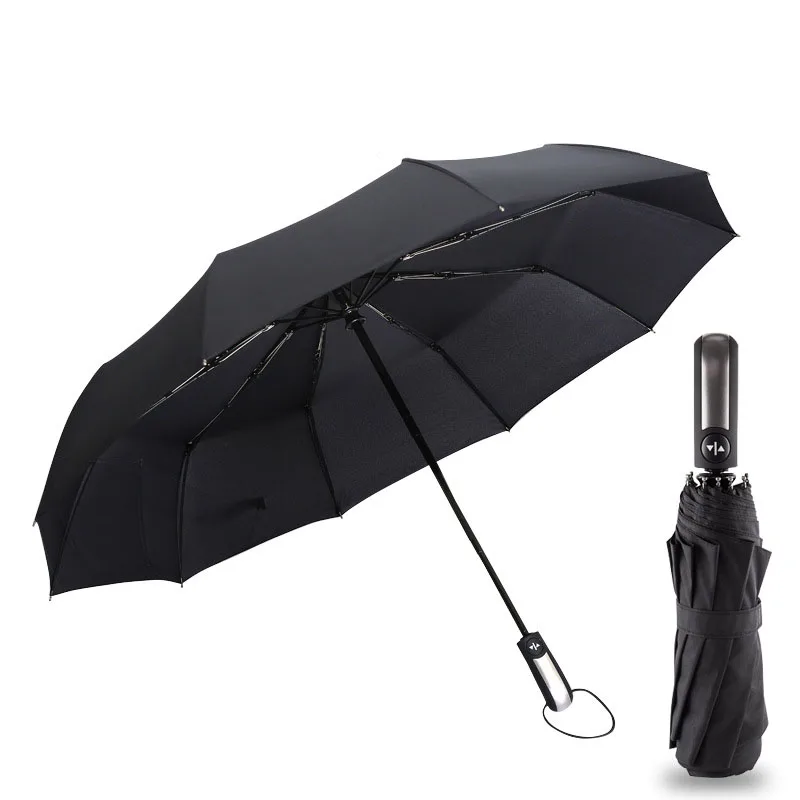 Ветростойкий три складной автоматический зонт дождь женский Авто роскошный большой Ветрозащитный зонты Мужская рамка ветрозащитный 10 к зонтик