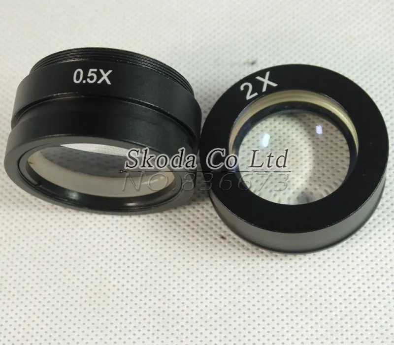Регулируемый 5~ 360X увеличение зум C-mount объектив+ 0.5X/2.0X Вспомогательный объектив Барлоу для промышленности микроскоп камеры окуляр