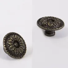 rustico vintage furniture knobs bronze dresser cupboard door pulls Black antique brass shoe cabinet drawer knobs