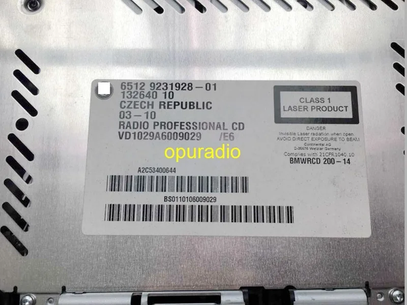 Perfect Free shipping New BMWRCD200 6512 9343204-01 with Optical most function for BMNW E60 E84 E87 E90 E91 car MP3 CD player 2
