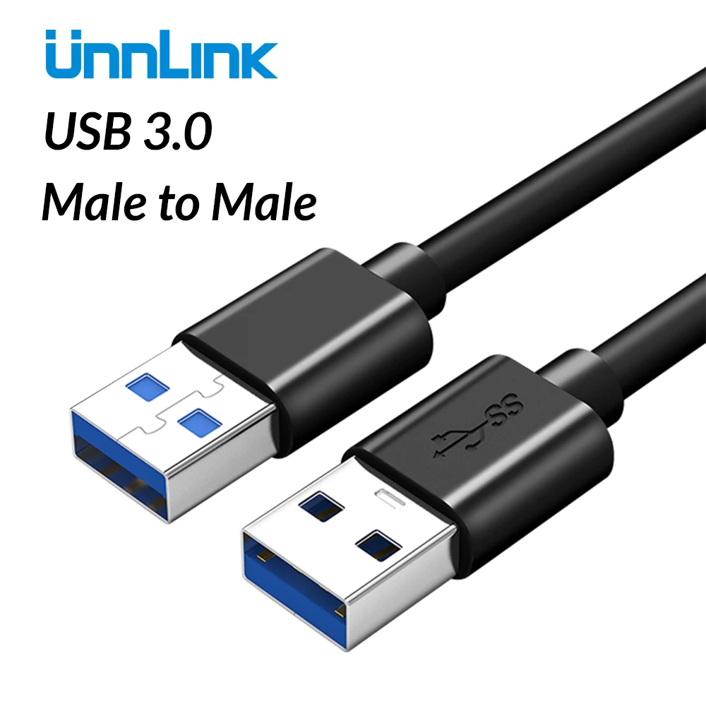 

Unnlink USB to USB Cable Type A Male to Male USB 3.0 2.0 Bi-direction Cable for Radiator Hard Disk Camera USB 3.0 Cable Extender