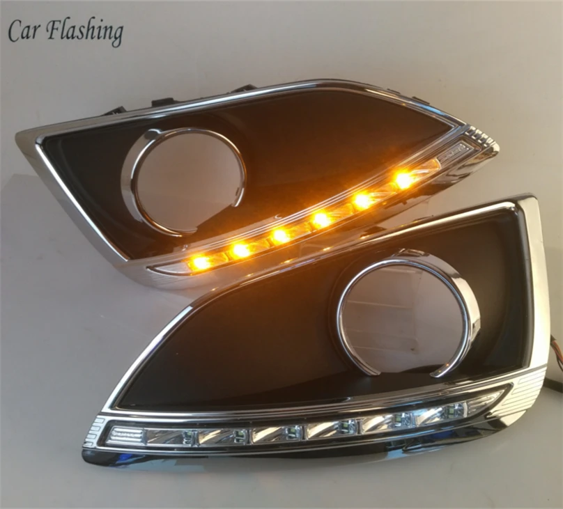 Автомобильные мигающие дневные ходовые огни для Hyundai IX35 IX 35 2010 2013 светодиодные