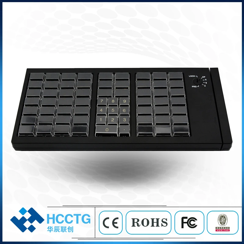 

KB66 66 Keys Programmable Keyboard with Optional Card Reader ISO7812 POS Programmable Supermarket Customizable Keyboard KB66U