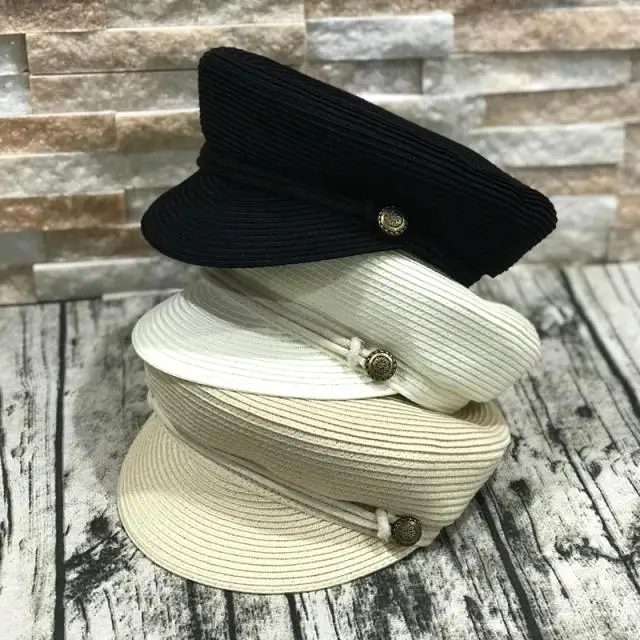 Новые Модные Военные кепки, шляпа от солнца для женщин и мужчин, летняя бейсболка, кепка в британском стиле, берет, шляпа от солнца на плоской подошве