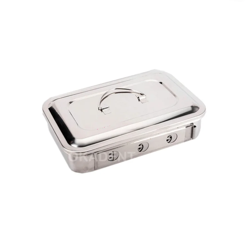 

Dental Nurse Box Steriliser Container Medical Stainless Steel Sterilizer Nursing Medical Dressing Tray