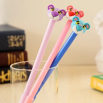 

48pcs/lot creative cute cartoon 3D tiger doll gel pen water ink sign pen office school boys girls stationery gift