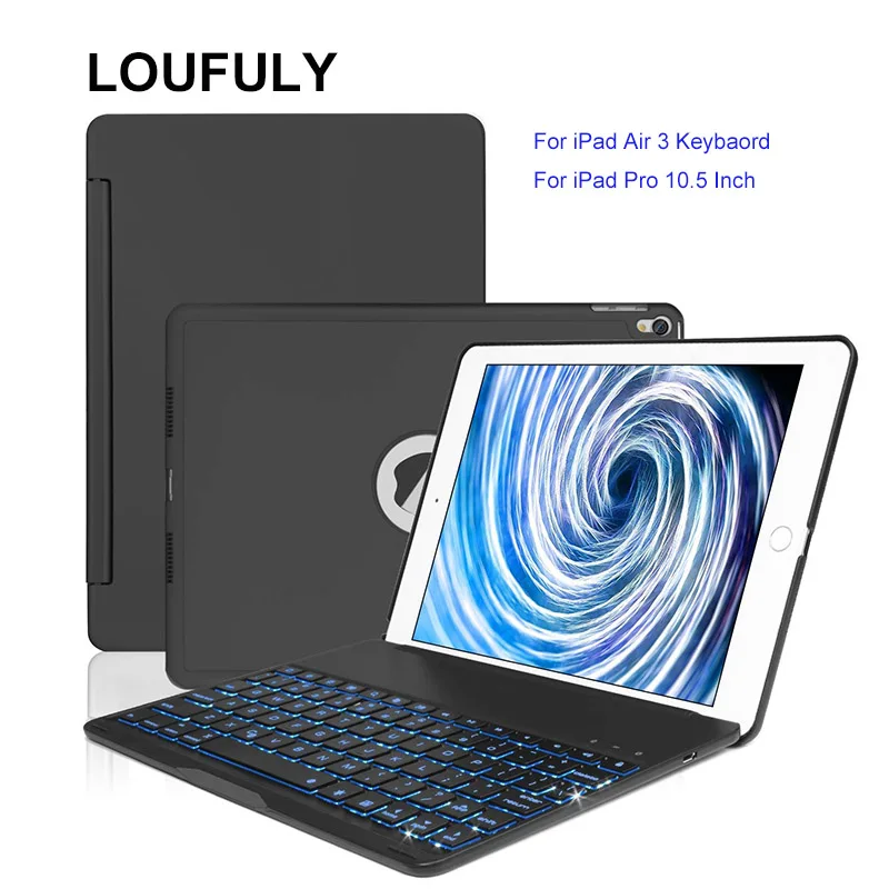 Loufuly для iPad Air 3 Клавиатура Bluetooth 4 0 Pro 10 5 чехол клавиатура с подсветкой Auto Wake Sleep A2123