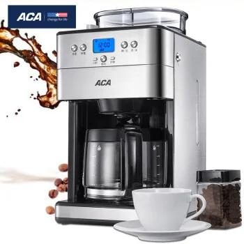 Домашняя Автоматическая 1.8L кафе американская капельная Кофеварка с кофемолочная машина AC-M18A кофемашина из нержавеющей стали