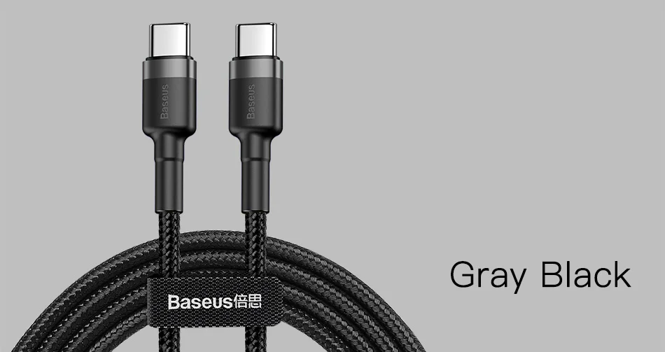 Baseus usb type-C кабель для USB C кабель для samsung S10 Xiaomi Мобильный телефон USBC PD Быстрая зарядка зарядное устройство Шнур USB-C type-C кабель