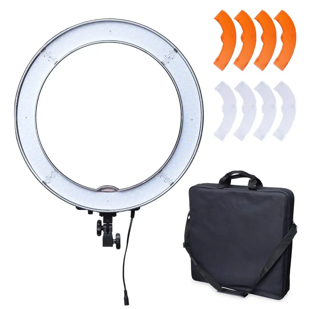 Studio 19" / 48cm 55W 5500K Dimmable LED Ring Light Lamp with Color