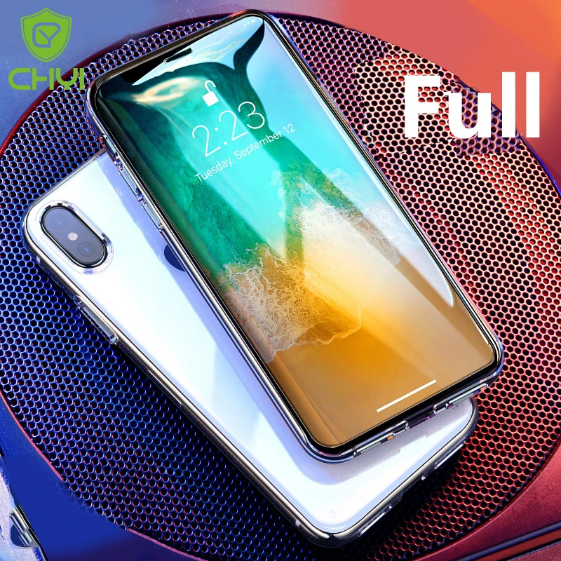 Изогнутая 3d пленка CHYI для iphone XS Max Защита экрана 11 Pro 6 7 8 plus наногидрогелевая не