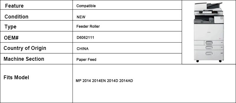 alimentador de rolo para ricoh mp